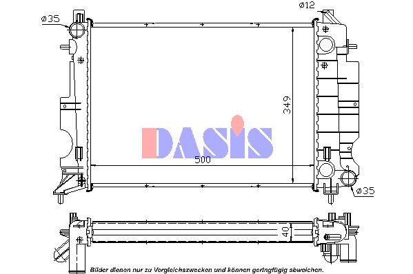 AKS DASIS Радиатор, охлаждение двигателя 190260N